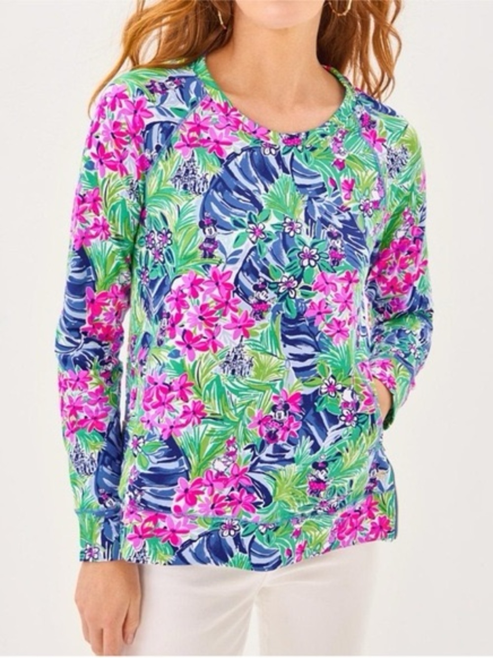Lilly Pulitzer Disney Dreamin' Daisy Duck Minnie Beachcomber Pullover Small